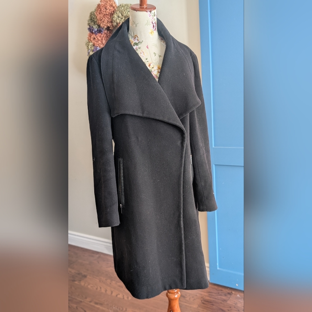 Sandra Augelazzi Elegant‎ Black Women's Coat-01 - Picture 2 of 9